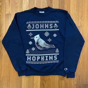 Winter print Johns Hopkins crew neck